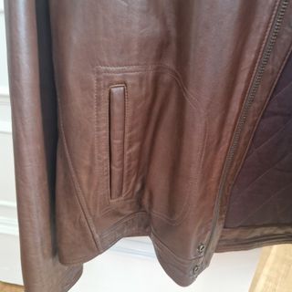 Cazadora Massimo Dutti cuero marrón XL