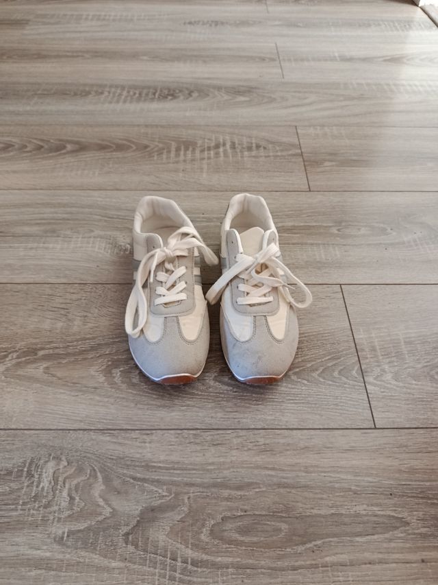 Zapatillas Deportivas Gris Blanco