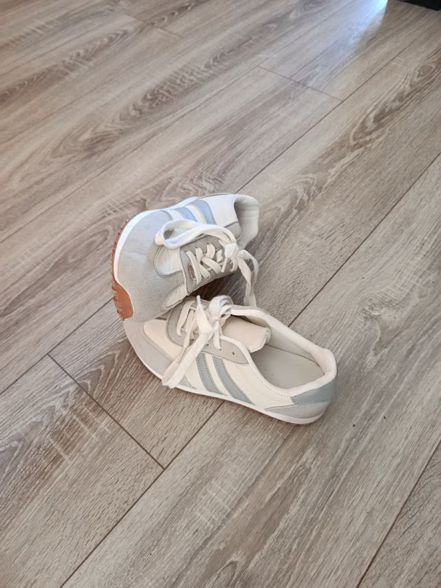 Zapatillas Deportivas Gris Blanco