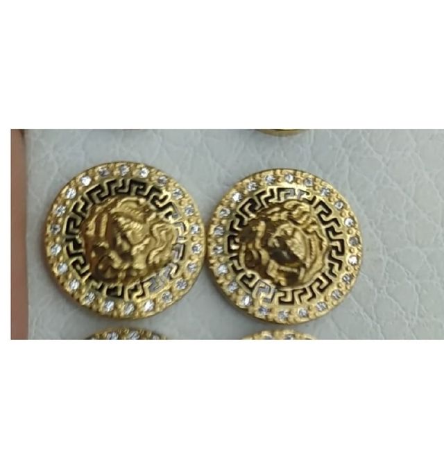 Pendientes Versace  con circonitas Oro 18k 
