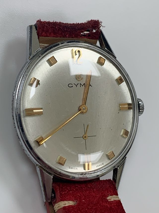 Reloj Cyma vintage, de carga manual. Cal. R. 107