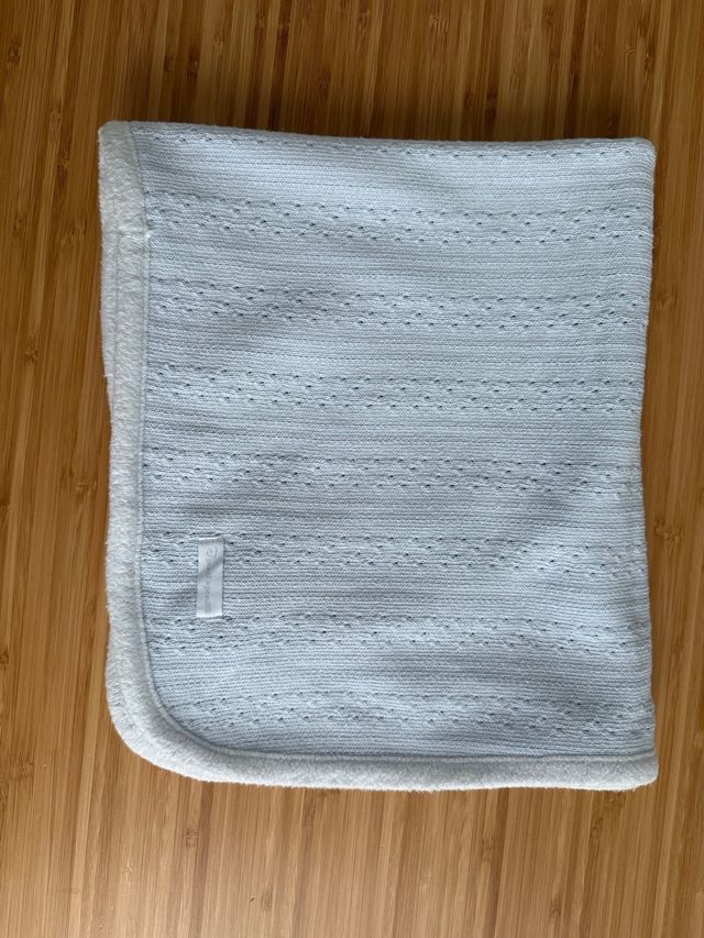 Manta bebé azul celeste 66cmx56cm