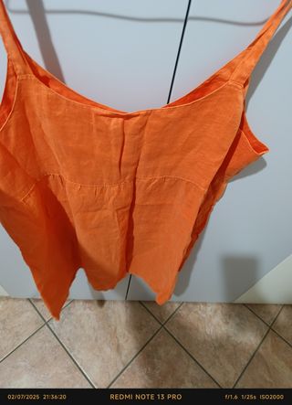 Canotta premaman arancione