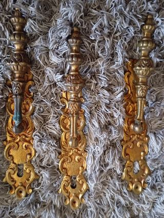 Tiradores antiguos dorados - 4 uds