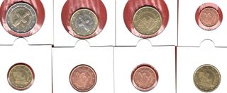 Monedas Chipre serie 8 valores por años