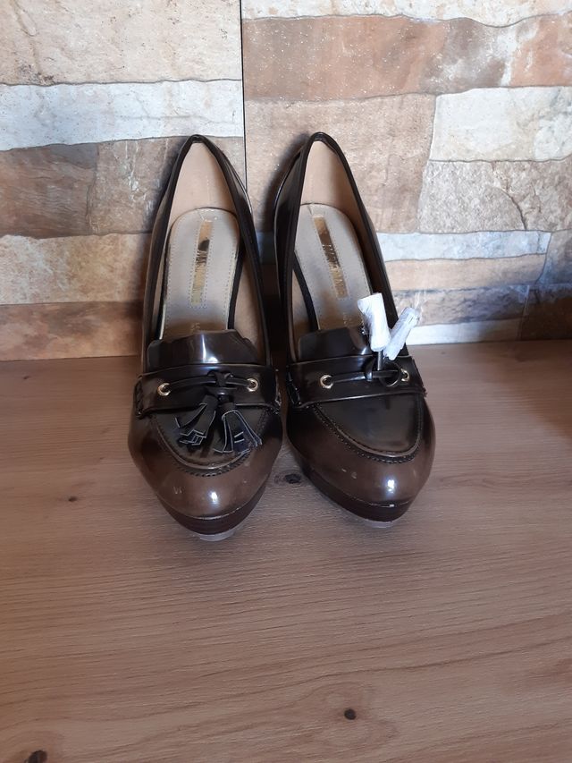 Zapatos tacón mujer marrón