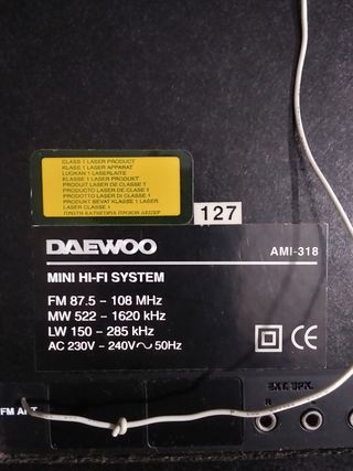 Minicadena Daewoo - Sistema de música Hi-Fi