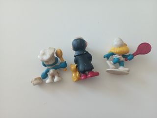 3 Figuras Pitufos: Chef, Gargamel y Pitufina