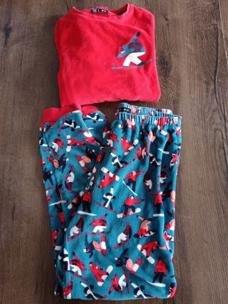 Pijama niño invierno esquiadores