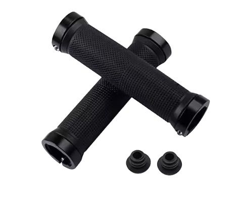 Punhos de bicicleta novos empunhaduras + argolas e tampas