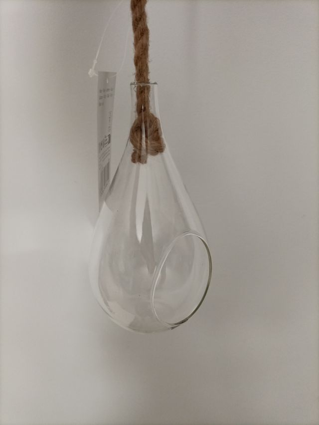 Jarrón colgante de cristal (2 unidades)