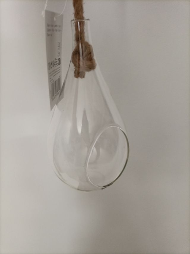 Jarrón colgante de cristal (2 unidades)