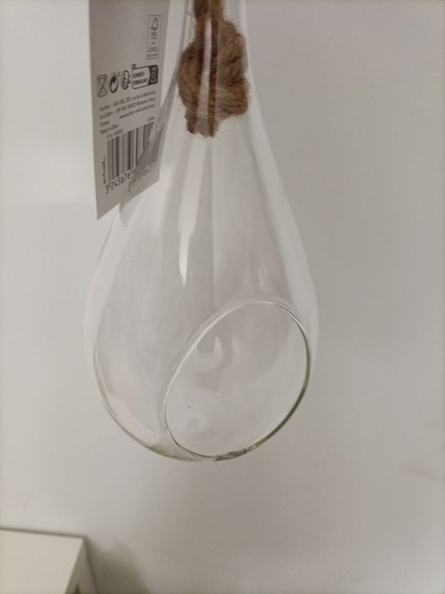 Jarrón colgante de cristal (2 unidades)