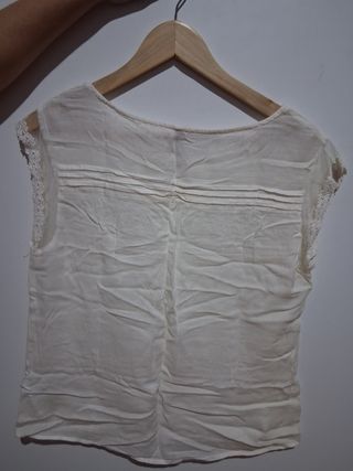 Blusa blanca encaje - top blanco