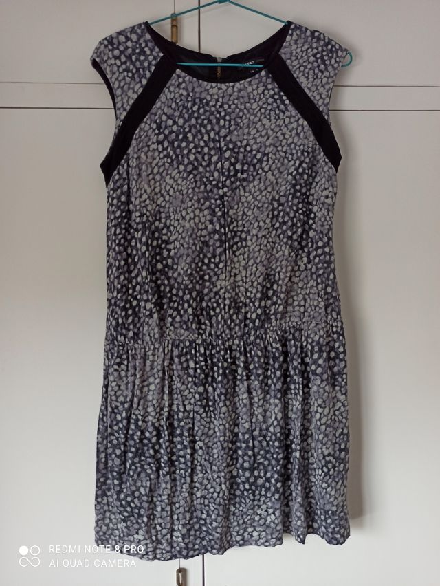 Vestido enagua Mango t. M grises