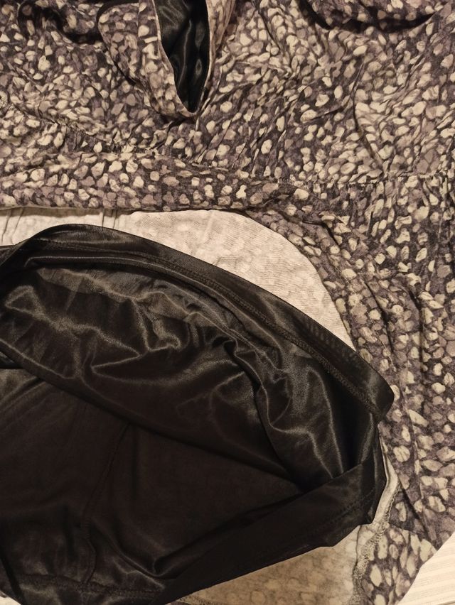 Vestido enagua Mango t. M grises