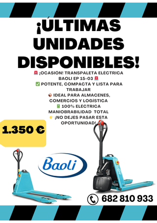 Transpaleta Baoli EP15-03 - ¡Últimas unidades!