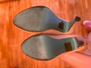 Zapatos tacón beige boda - talla 36