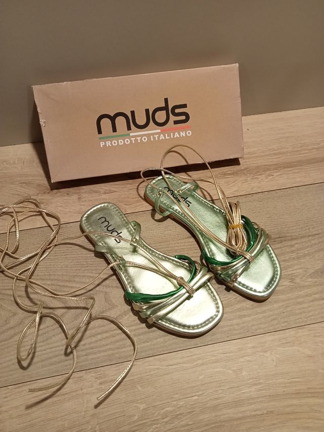 Sandali Muds numero 36 IT - Verde Argento
