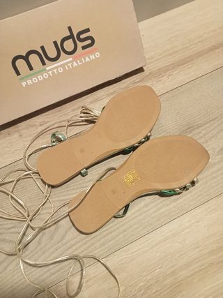 Sandali Muds numero 36 IT - Verde Argento