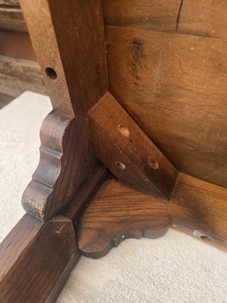 Mesilla madera marrón cuadrada