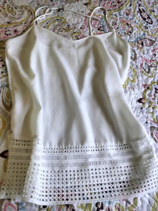 Top blanco ibicenco - encaje