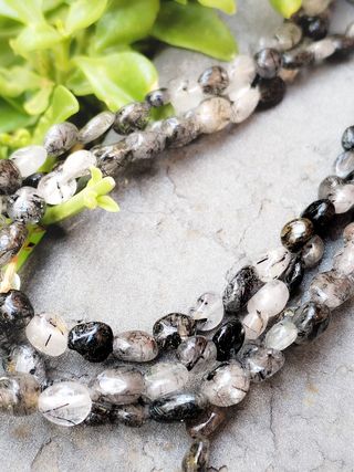 Collar y Pulsera Cuarzo Turmalina Negra