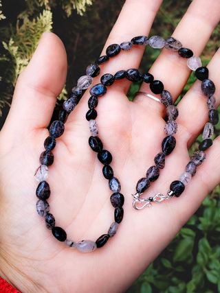 Collar y Pulsera Cuarzo Turmalina Negra