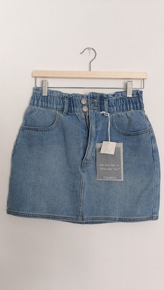 Minifalda vaquera Pull&Bear - cintura elástica