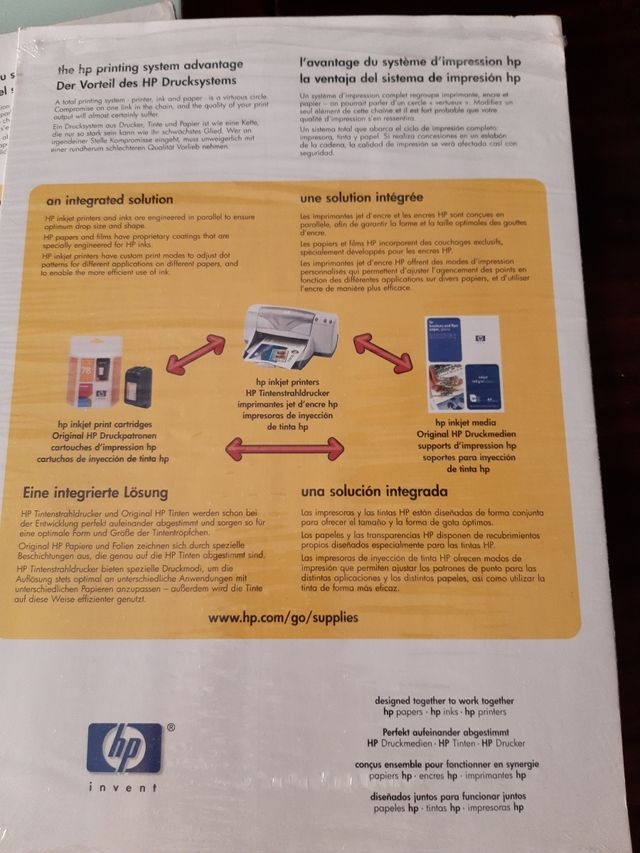 Papel HP original 2 paquetes 50 hojas tamaño DINA4