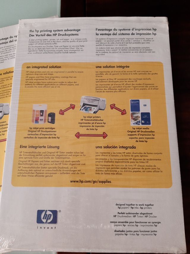 Papel HP original 2 paquetes 50 hojas tamaño DINA4