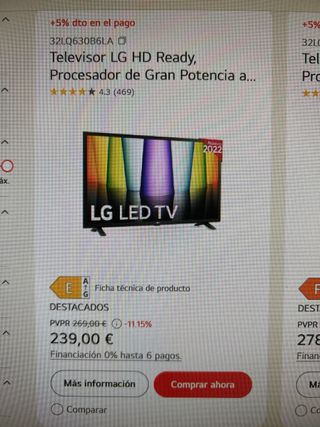 LG 32LQ63 Smart TV HD 80cm