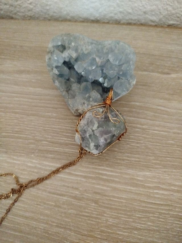 Colgante Fluorita Verde-Morada