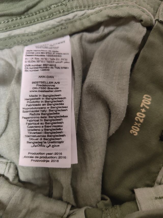 Pantaloni Selected Homme Verde Tg. 46