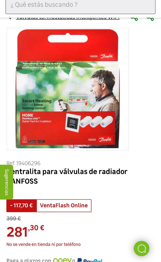 centralita de calefacción con tres cabezas
