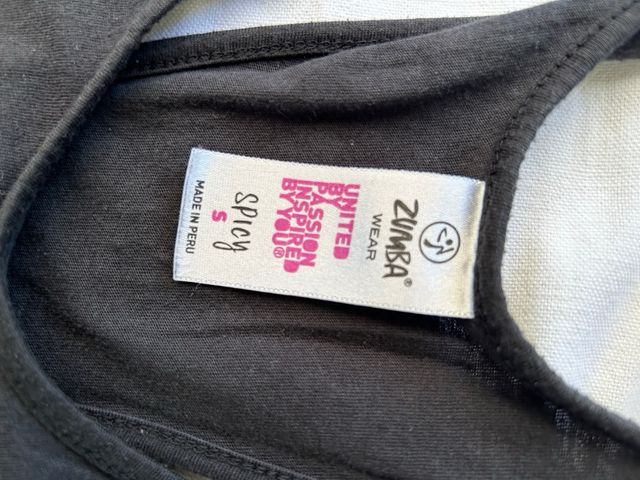 Canotta Zumba nera tg s