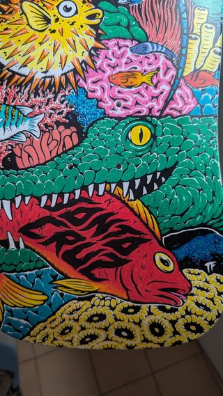 Skate Winkowski Aquatic coloreado artesanal +grip