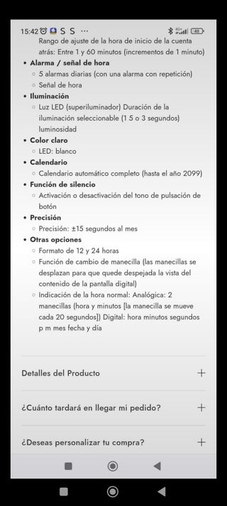 Reloj Casio G-Shock - nuevo