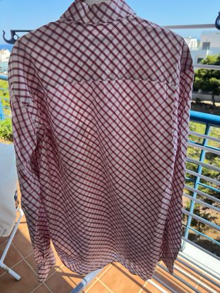 Camisa Burberry cuadros rojo-blanco