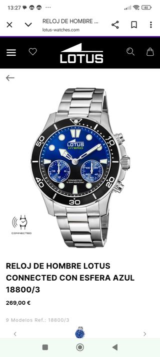 Reloj Lotus Hybrid Azul 18800/3
Urgente precio neg