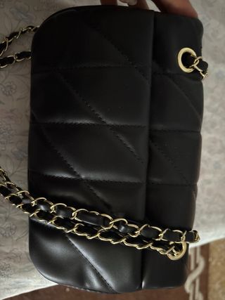 Mini borsa Coach nera trapuntata