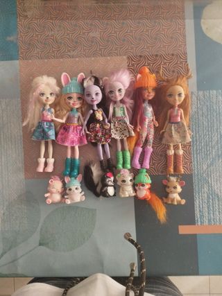 6 Muñecas Enchantimals + 6 Mascotas