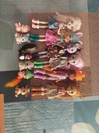 6 Muñecas Enchantimals + 6 Mascotas