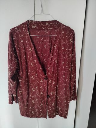 Camicia/blusa bordeaux autunnale