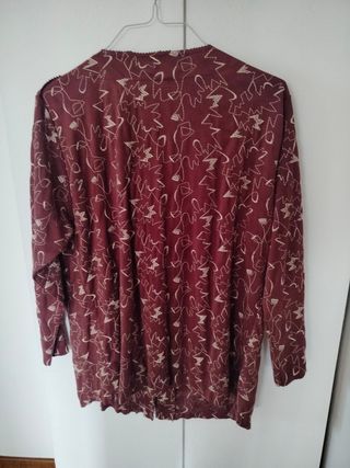 Camicia/blusa bordeaux autunnale