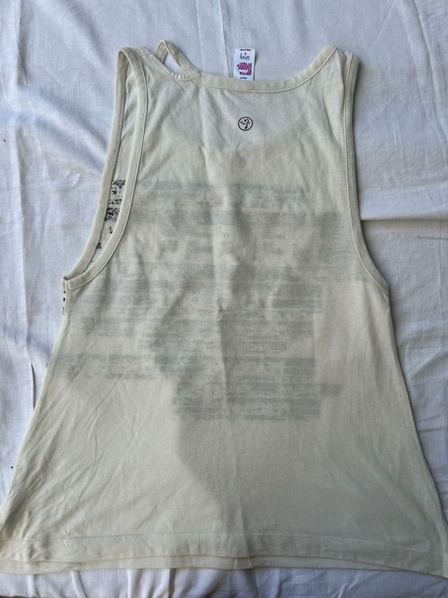 Canotta beige e nera Zumba