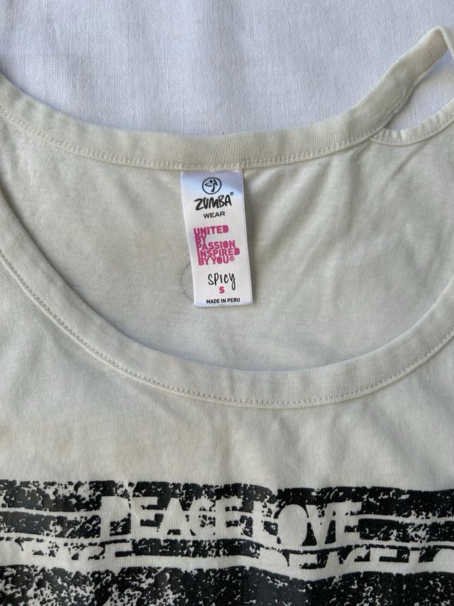 Canotta beige e nera Zumba