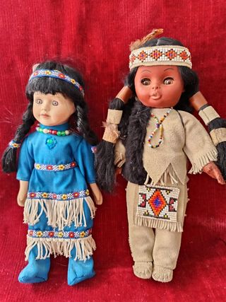 2 Muñecas Indígenas Vintage