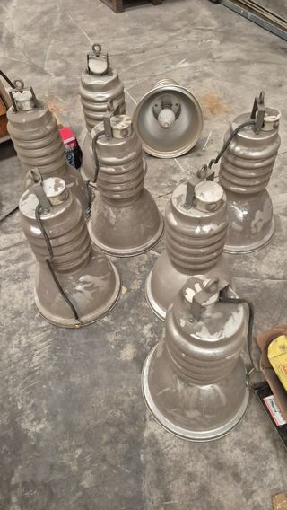 Lote de 7 Lamparas industriales vintage de 250w