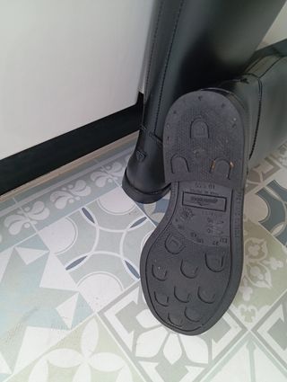 Botas equitación goma mujer negras